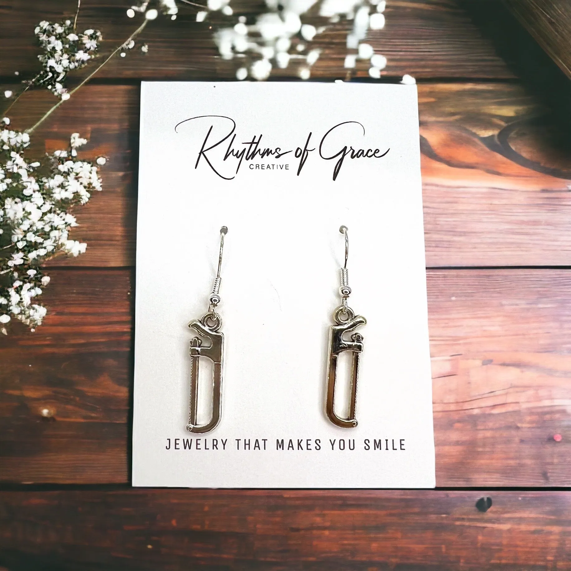 Hand Tool Earrings - Handywoman, Tool Earrings, DIY Accessories, Mechanic Earrings, DIY Earrings