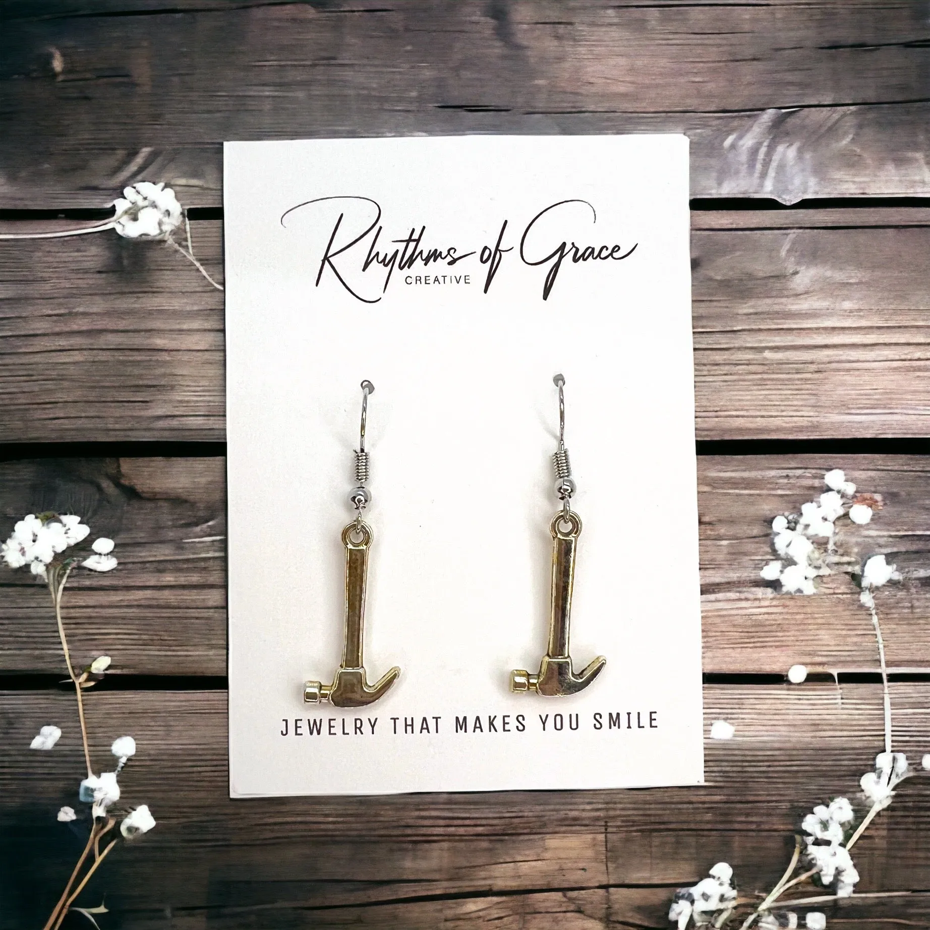 Hand Tool Earrings - Handywoman, Tool Earrings, DIY Accessories, Mechanic Earrings, DIY Earrings