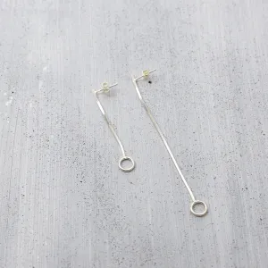 Happy end asymmetric Earrings - Silver