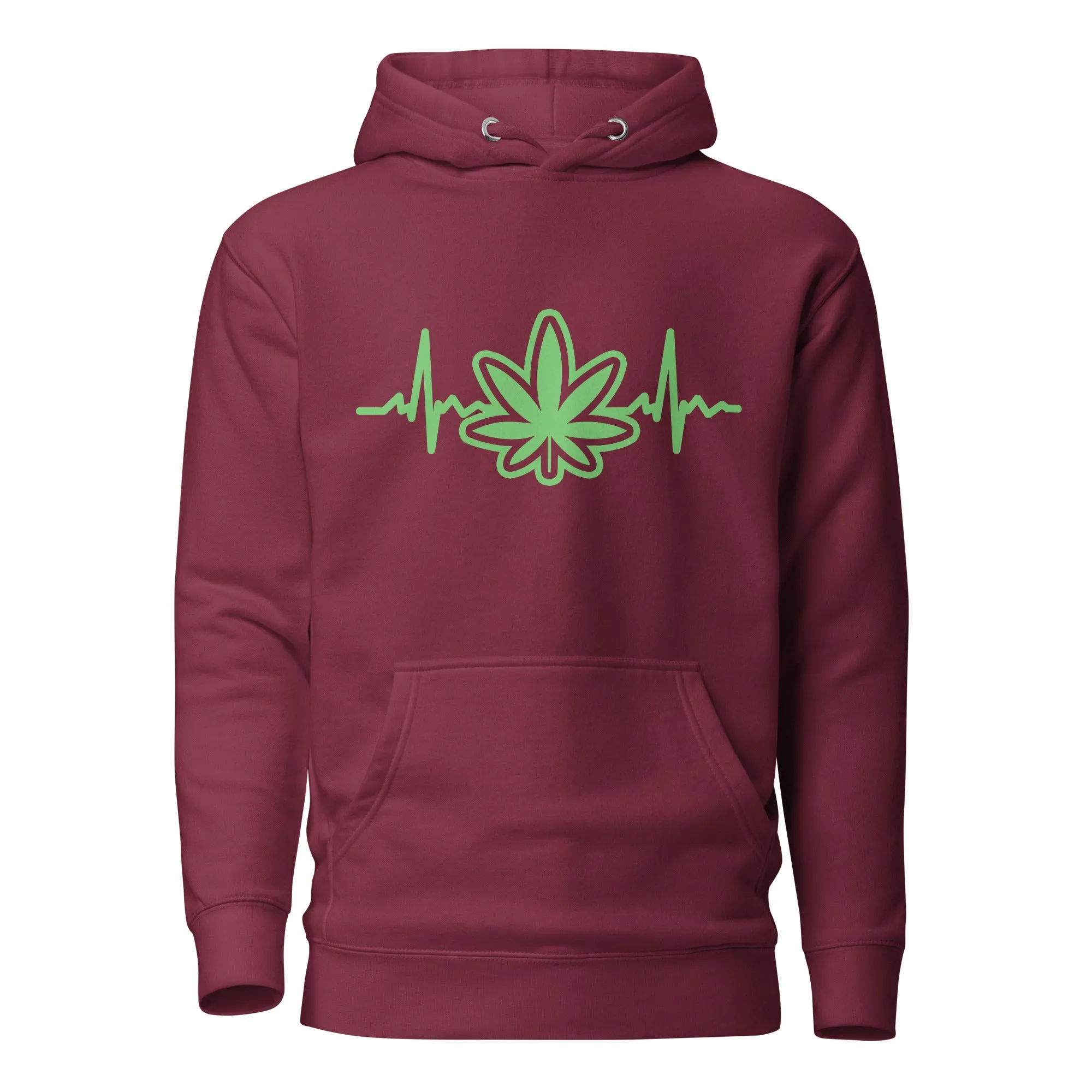 Heartbeat Weed Hoodie – Perfect Cannabis Hoodie for Stoners