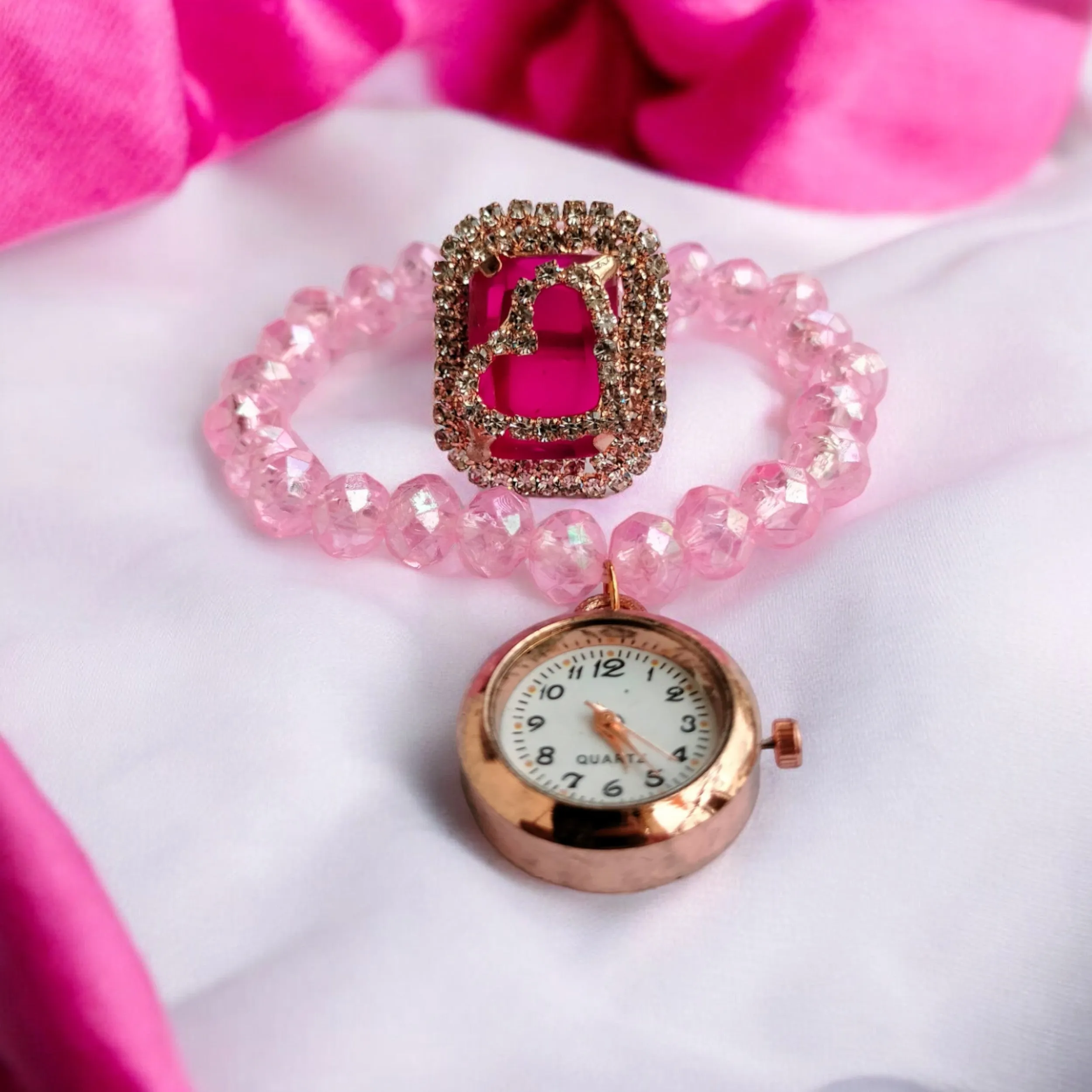 Jewelestia Rangini Watch Bracelet With Ring