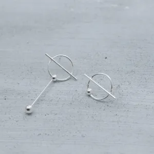 Jupiter asymmetric Earrings - Silver