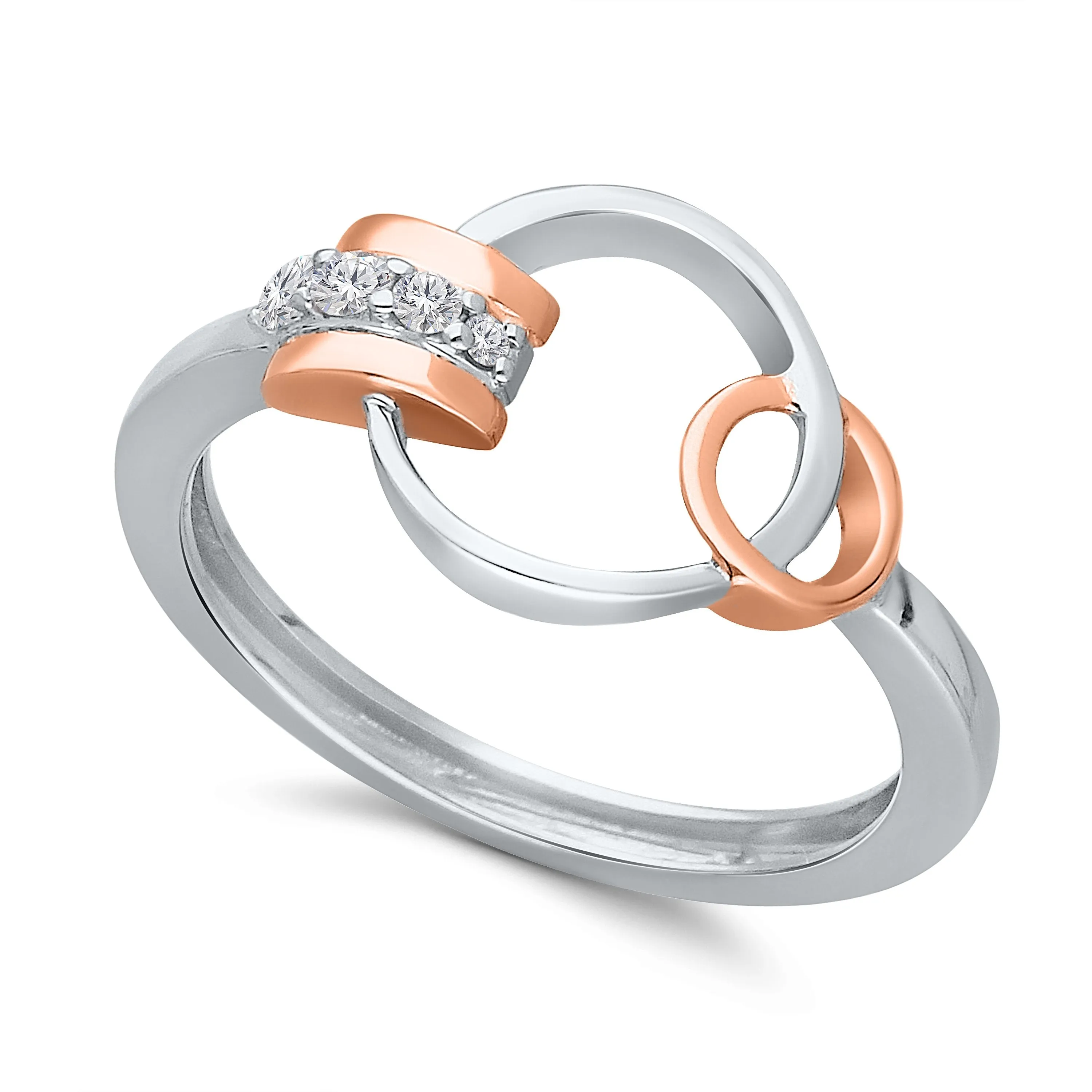 Kallati Eternal Diamond Ring in 14K Two-Tone Gold