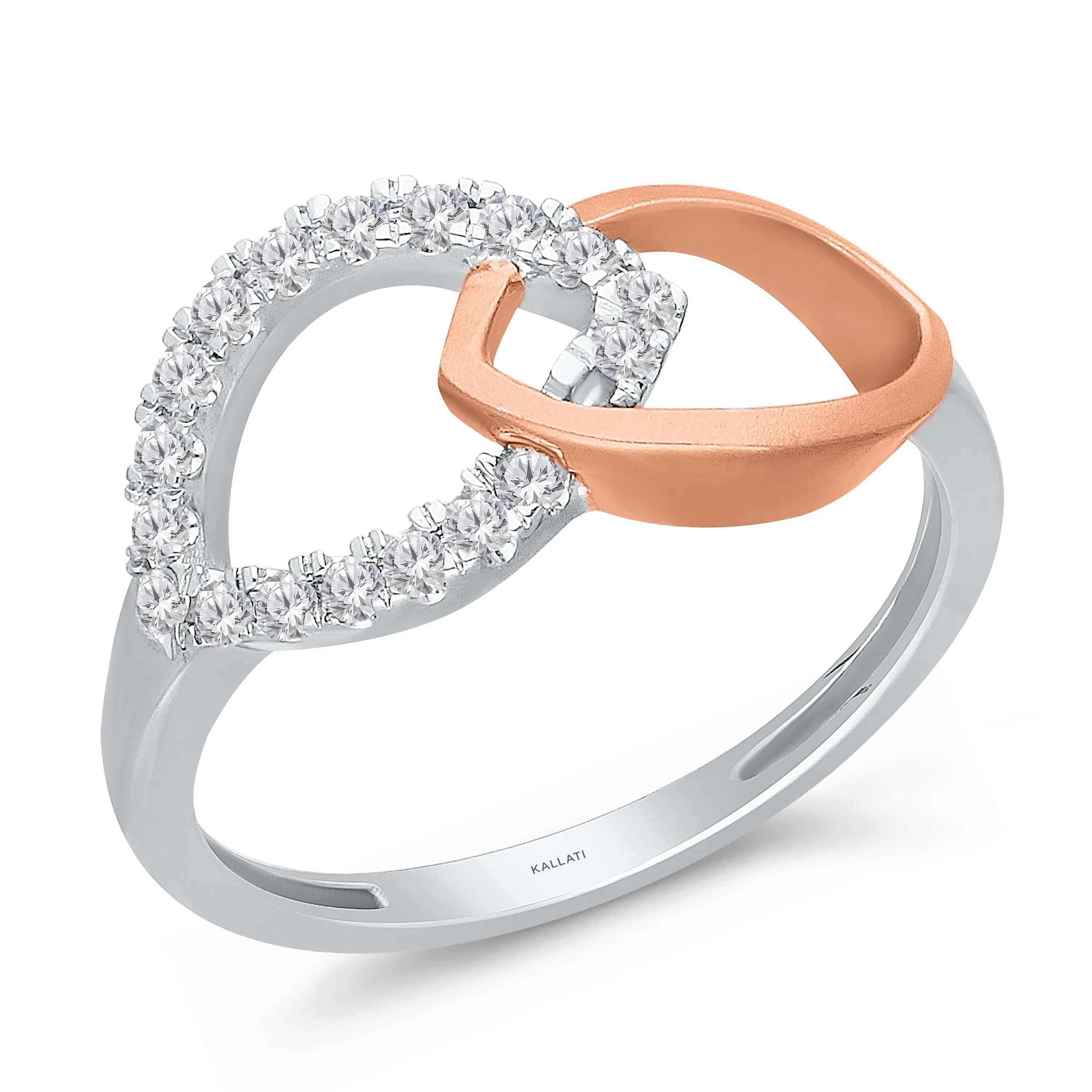 Kallati Eternal Diamond Ring in 14K Two-Tone Gold
