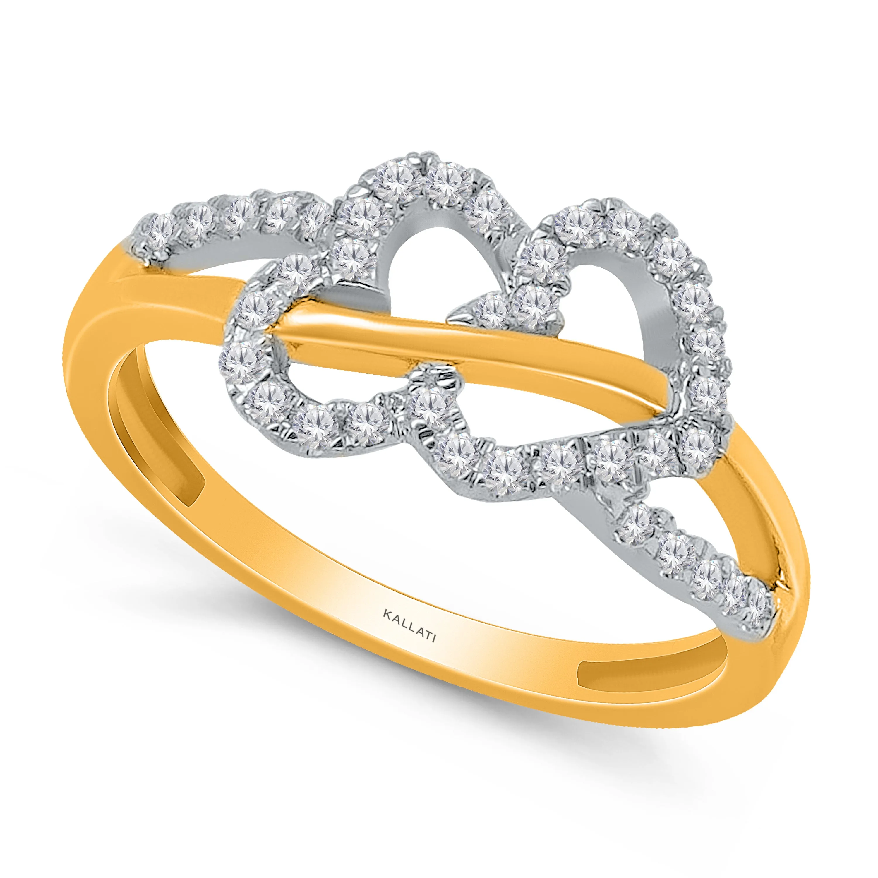 Kallati Eternal Diamond Ring in 14K Two-Tone Gold