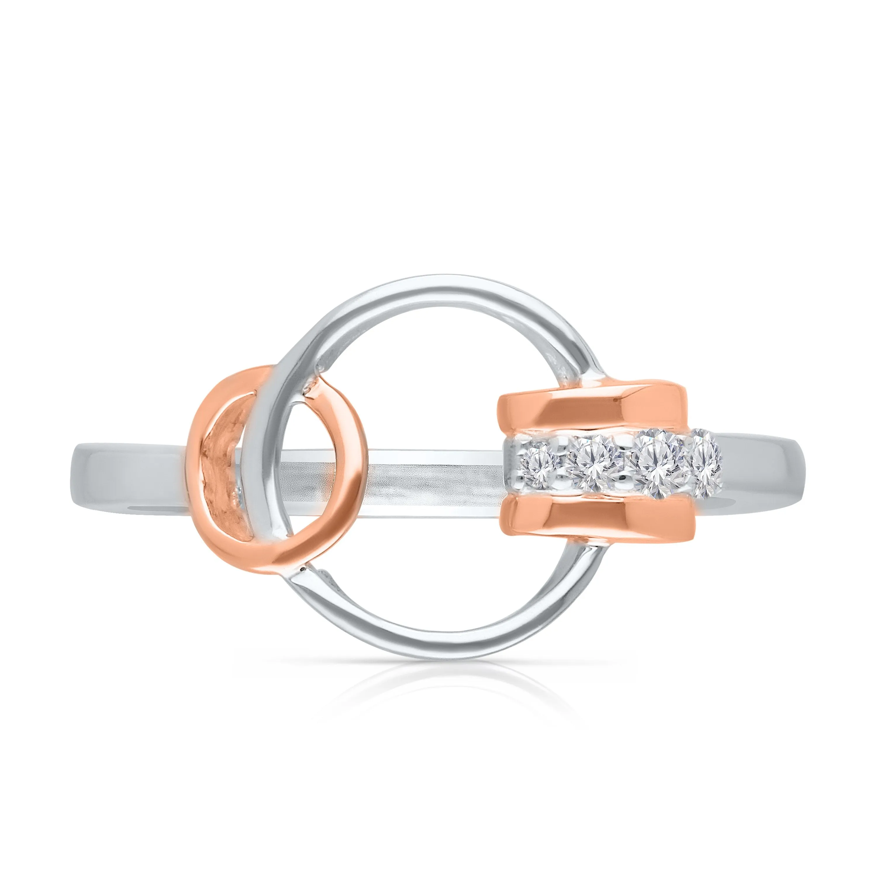Kallati Eternal Diamond Ring in 14K Two-Tone Gold