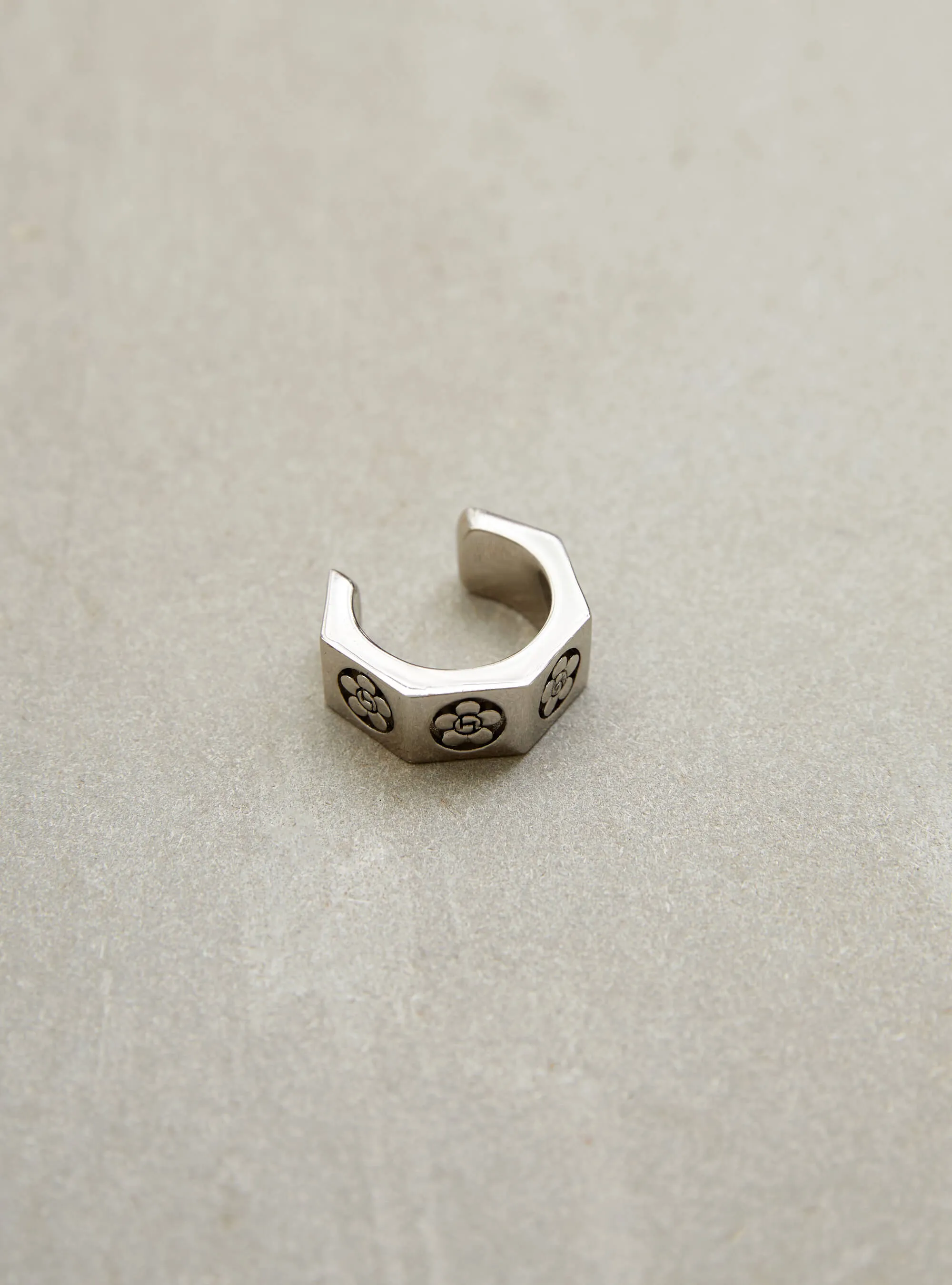 Karan Tacker Wearing Poppi Bolt Ring - Silver