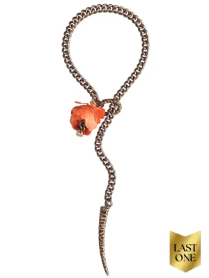 LAST ONE! FLORAL TIE KNOT Necklace - Vintage & Bronze