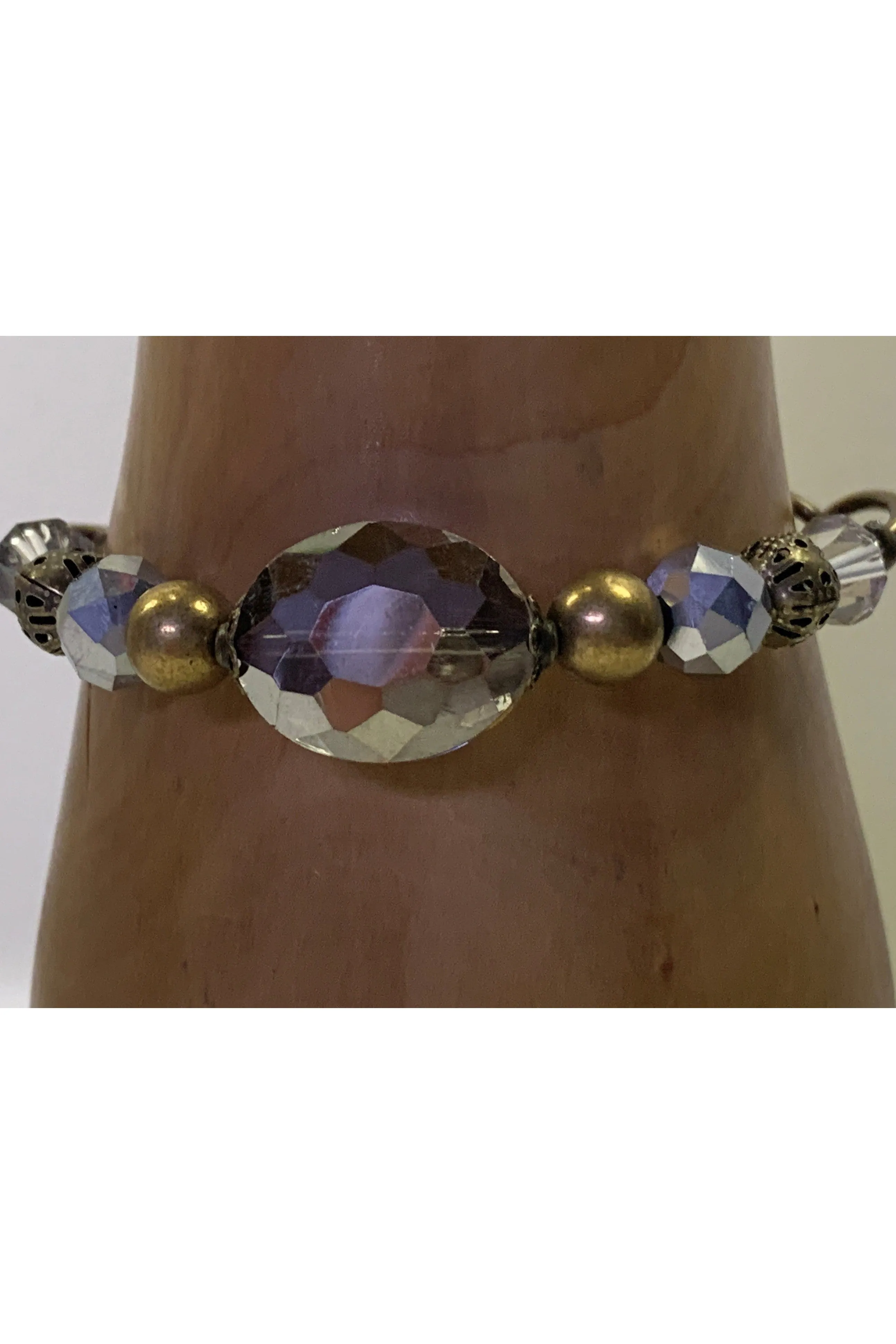 Lost And Found Gold Chain Bracelet With Crystal