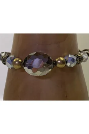 Lost And Found Gold Chain Bracelet With Crystal