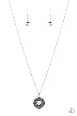 Lovestruck Shimmer - Silver Necklace - Paparazzi Accessories