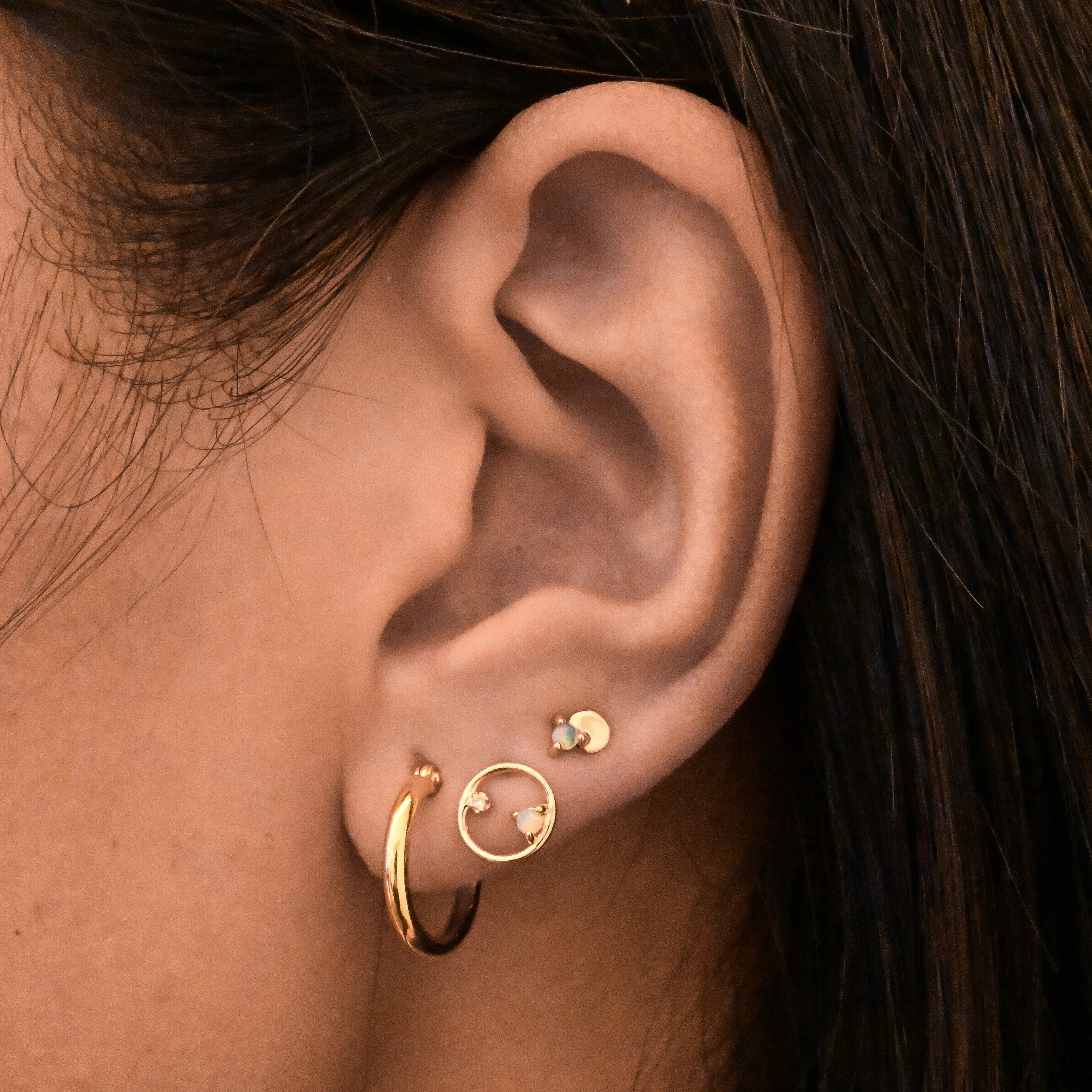 Mini Circle Earrings