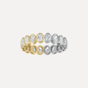 Mini Oval Diamond Bezel Ring