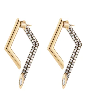 Mini Pave Yana Earrings (Gold/Crystal)