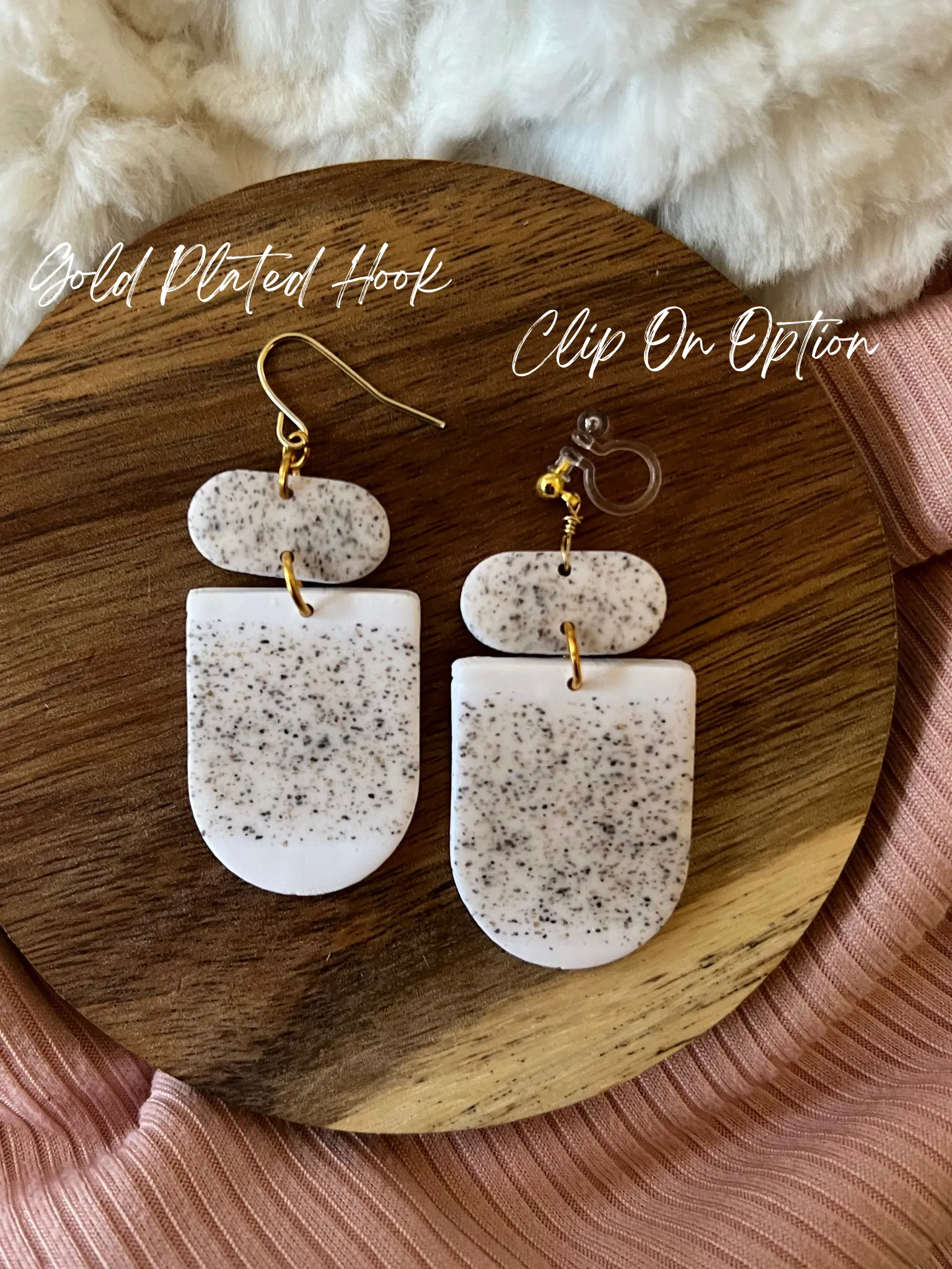 Monica Sandstone Hoop Earrings
