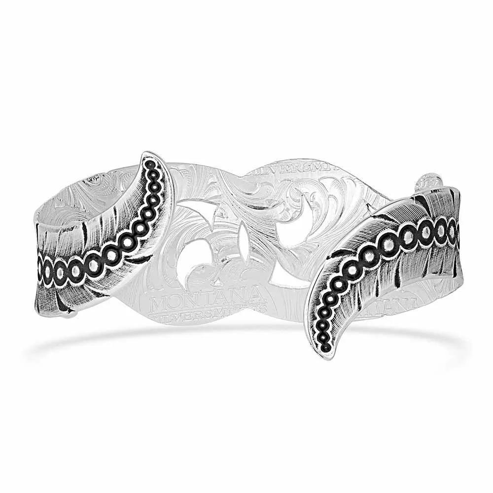 Montana Silversmiths Feather Filigree Cuff Bracelet