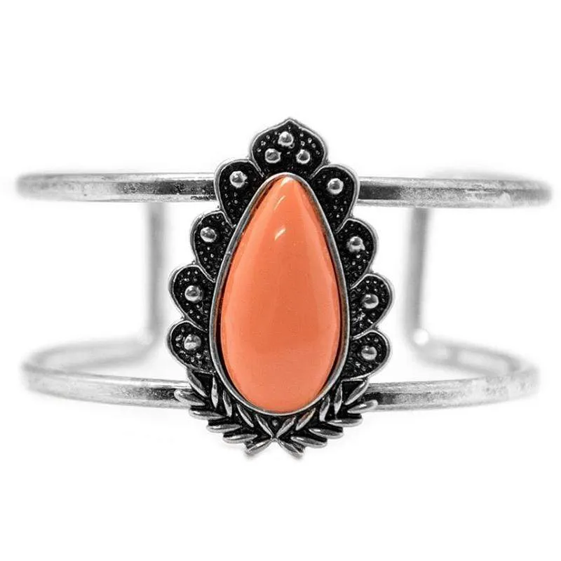 On the Cusp Orange Cuff Bracelet