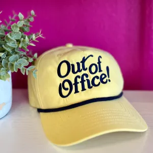 Out of Office Yellow Fabric Hat