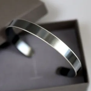 Oxidized Black Bangle Bracelet for men