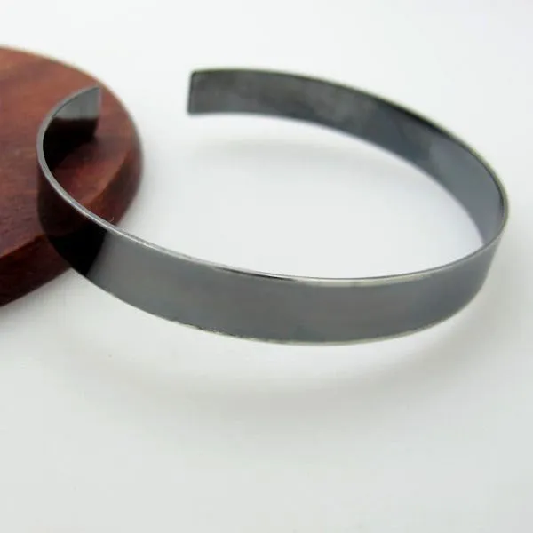 Oxidized Black Bangle Bracelet for men