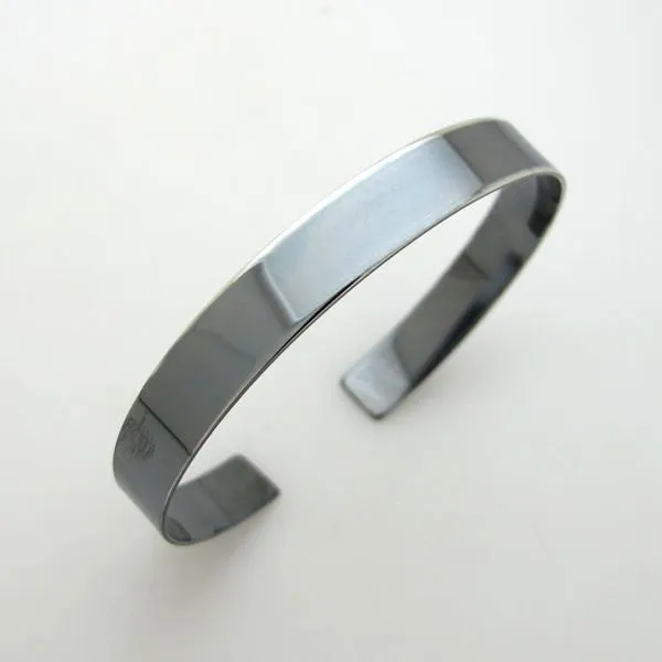 Oxidized Black Bangle Bracelet for men