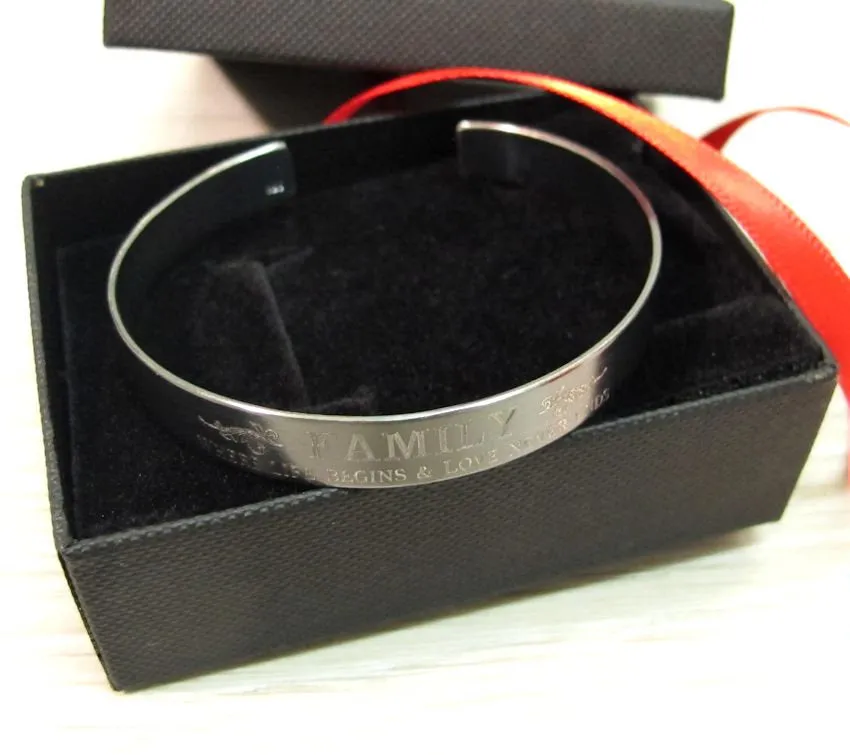 Oxidized Black Bangle Bracelet for men
