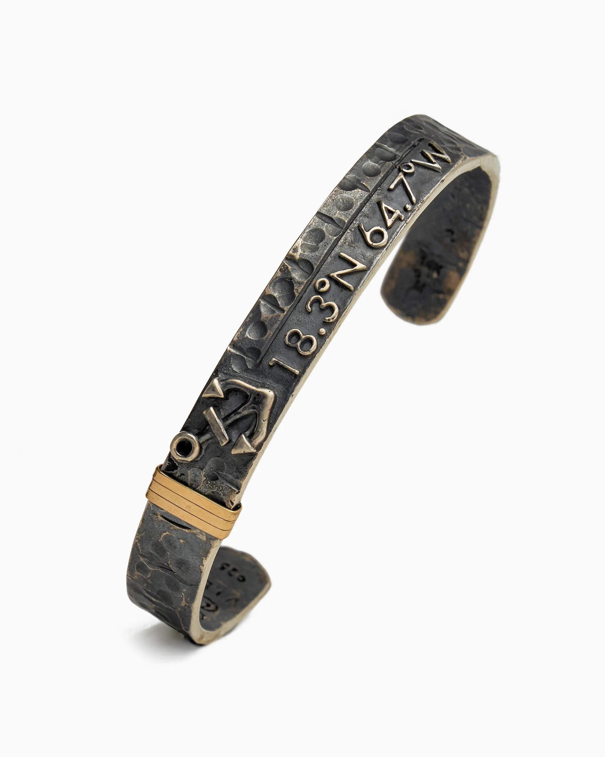 Pirate Texture Anchor & St. John Coordinates Cuff - Anchor