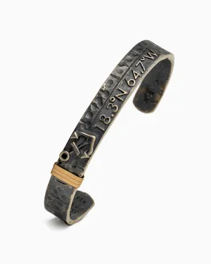 Pirate Texture Anchor & St. John Coordinates Cuff - Anchor