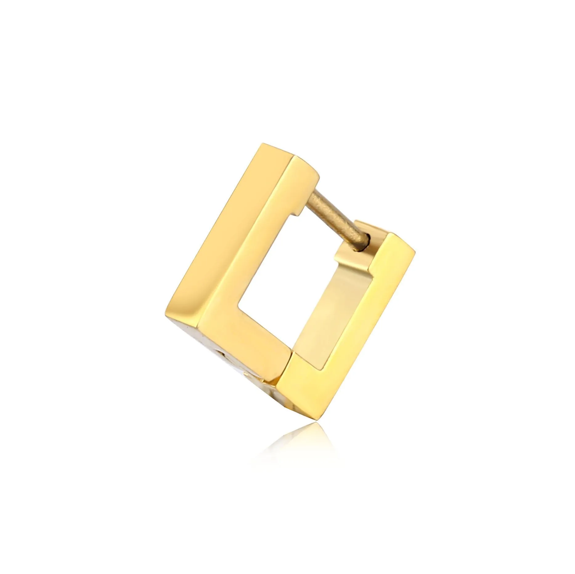 Pre Order:  Geometric Smooth Titanium Steel Square Earrings