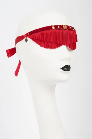Rouge Fringe Blindfold