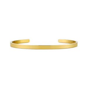 Simple Metal Cuff Bracelet - Gold