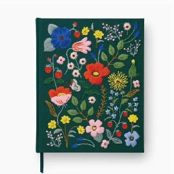 Strawberry Fields Embroidered Fabric Sketchbook