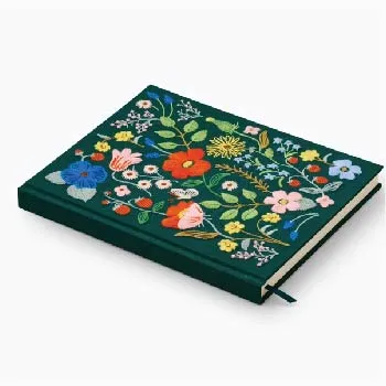 Strawberry Fields Embroidered Fabric Sketchbook