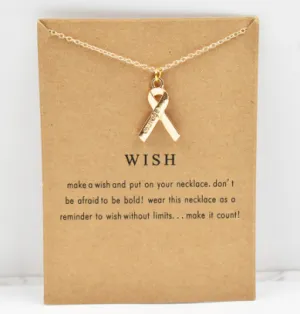 Support Ribbon Necklace
