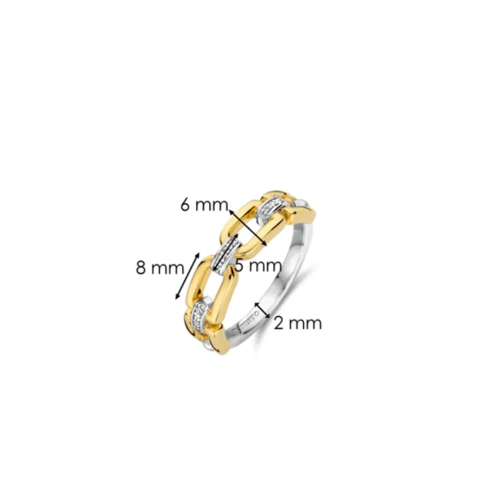Ti Sento Two-Tone Links Ring