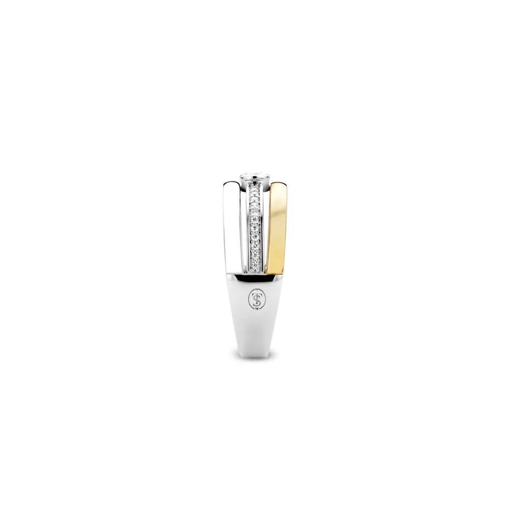 Ti Sento Two-Tone Stacking Ring