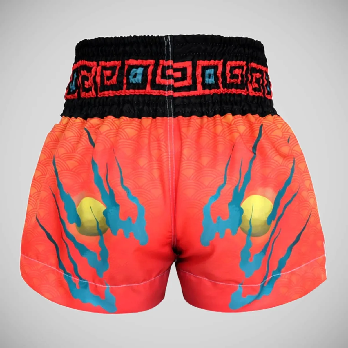 TUFF Sport MS622 White With Blue Dragon Muay Thai Shorts