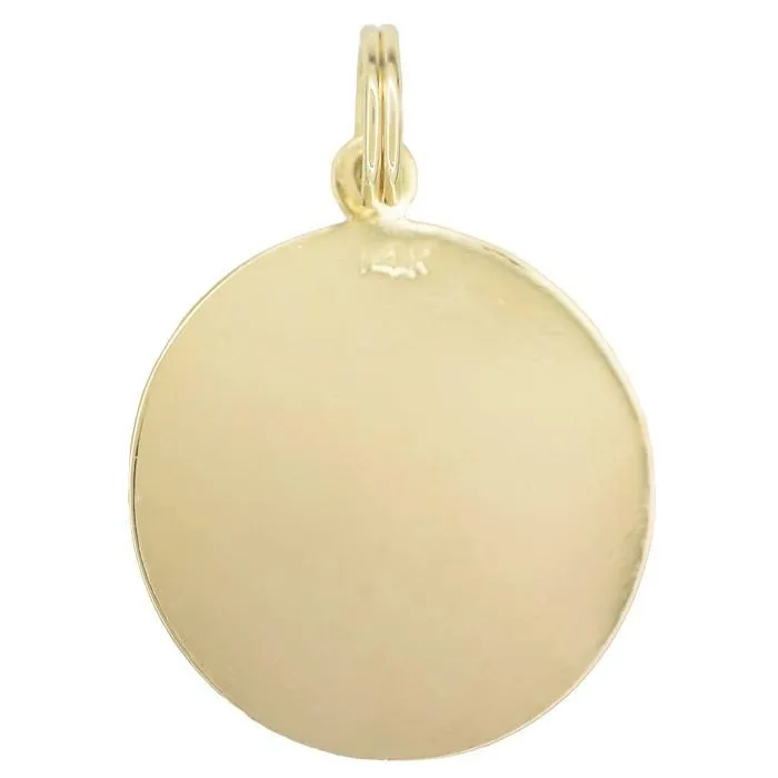 Vintage "WITH ALL MY LOVE" Engraved Charm Pendant in 14 Karat Yellow Gold