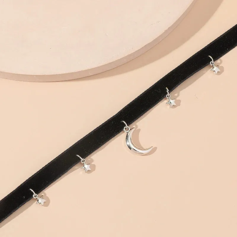 Vintage Velvet Pearl Choker Necklace Gothic